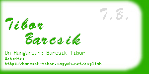 tibor barcsik business card